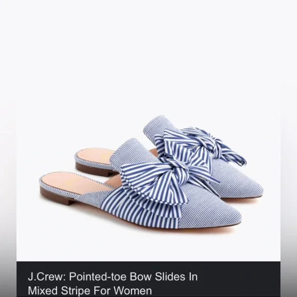 Brand new J crew women’s Bow tie slides - Picture 9 of 9